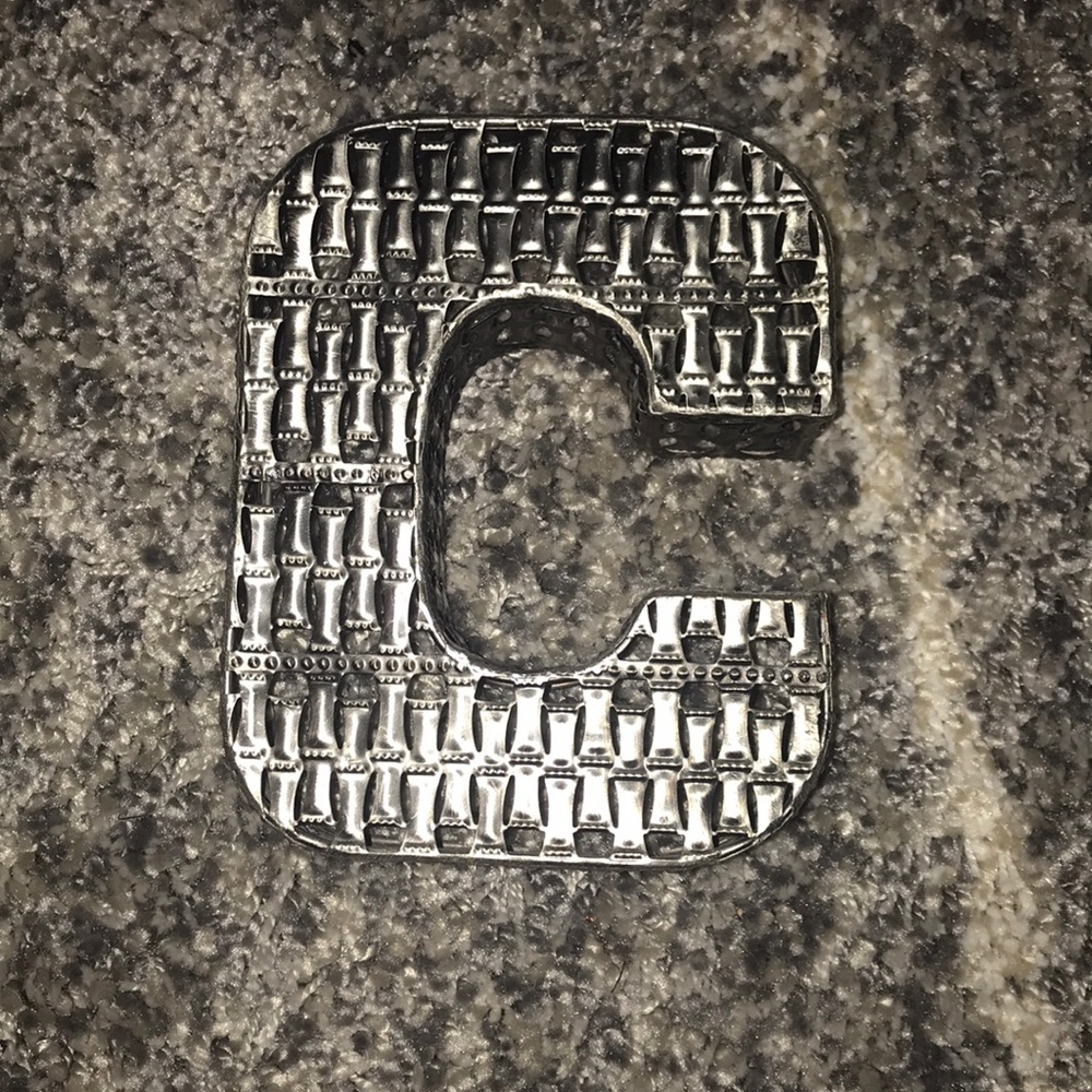 Metallic “C” decoration NWOT